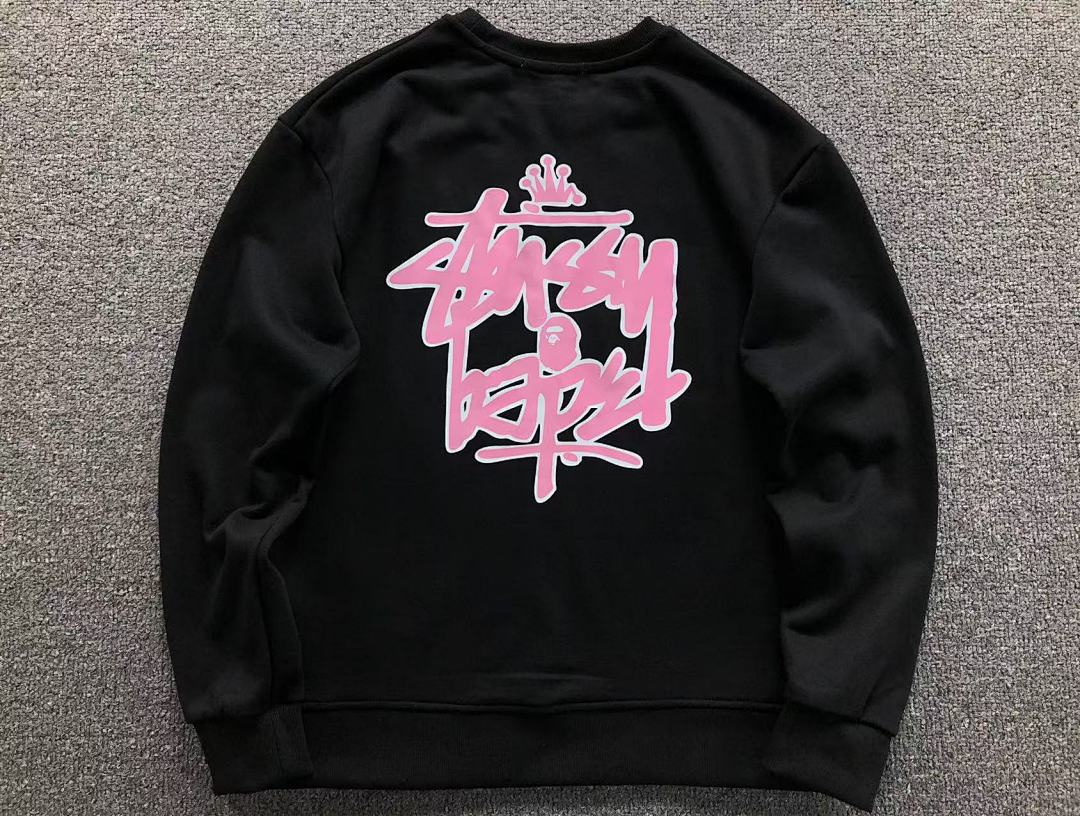 Bape 125 BAPE STUSSY HOODIE 4111281517 (Im 170Cm 55Kg I Wear Size S In The Phot) - Image 7