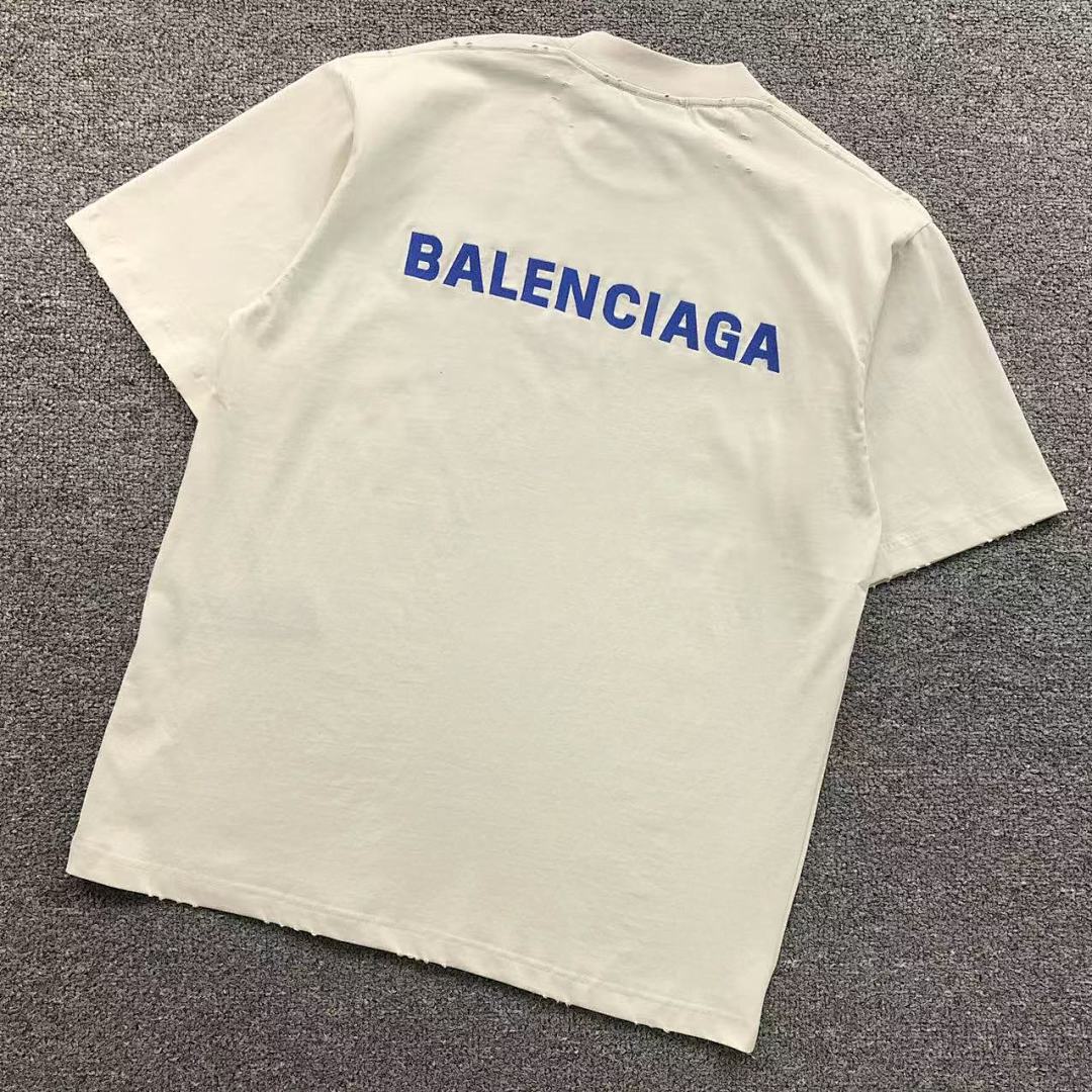 Balenciaga 128 B⭐L⭐⭐⭐IA⭐A T-SHIRT 3108082221 (Im 170Cm 60Kg I Wear Size S In The Phot)