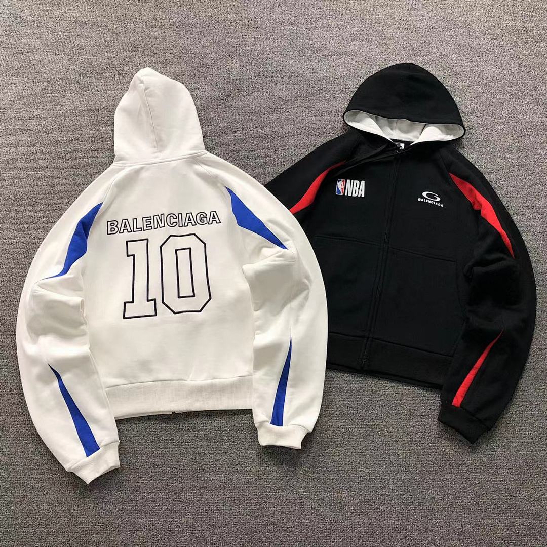 Balenciaga 318 B⭐L⭐⭐⭐IA⭐A NBA BASKETBALL HOODIE 22031909001 (Im 170Cm 60Kg I Wear Size XS In The Phot)