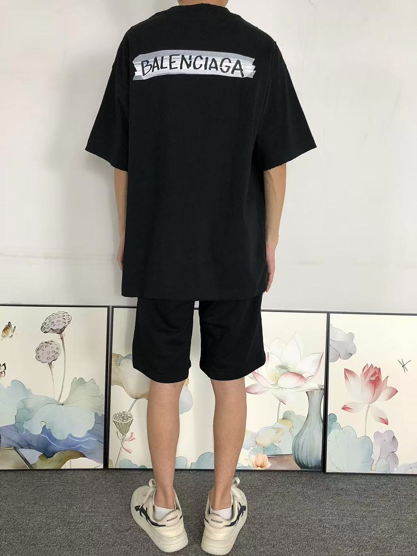 Balenciaga 125 B⭐L⭐⭐⭐IA⭐A T-SHIRT 3204303121 (Im 170Cm 60Kg I Wear Size M In The Phot) - Image 4