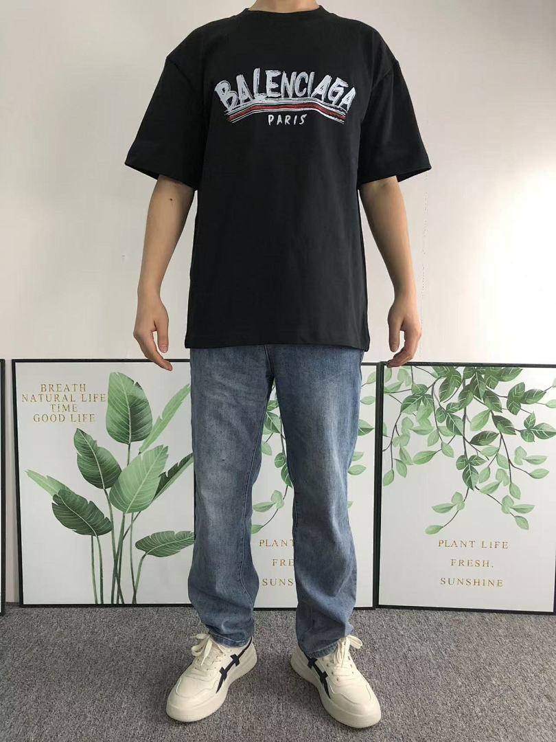 Balenciaga 115 B⭐L⭐⭐⭐IA⭐A T-SHIRT 412200821 (Im 170Cm 57Kg I Wear Size M In The Phot) - Image 3