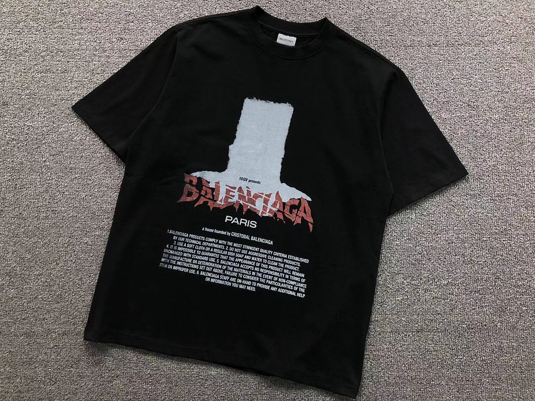 Balenciaga 128 B⭐L⭐⭐⭐IA⭐A T-SHIRT 42052102163 (Im 170Cm 60Kg I Wear Size XS In The Phot) - Image 6
