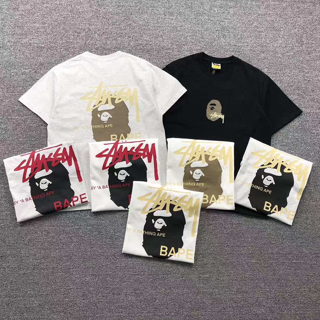 Bape 79 BAPE STUSSY T-SHIRT 411181842 (Im 170Cm 57Kg I Wear Size S In The Phot) - Image 5