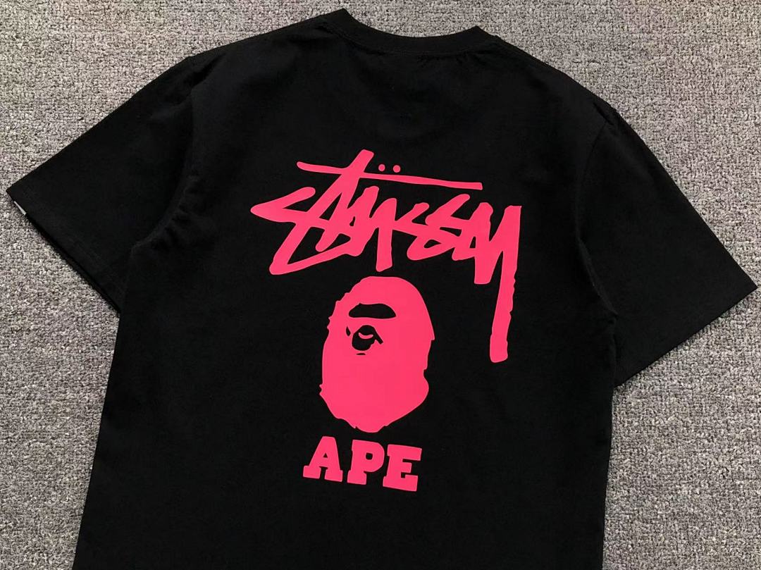 Bape 79 BAPE STUSSY T-SHIRT 411182242 (Im 170Cm 57Kg I Wear Size S In The Phot) - Image 12