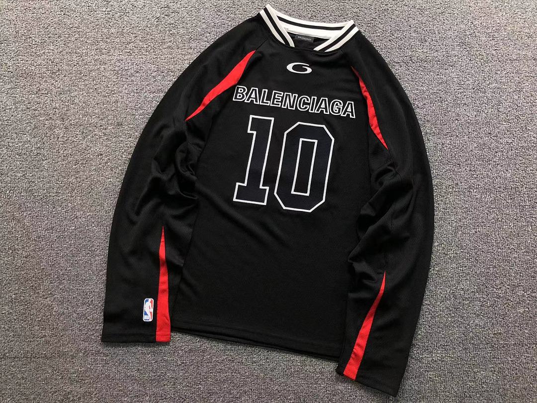 Balenciaga 258 B⭐L⭐⭐⭐IA⭐A NBA BASKETBALL LONG SLEEVED 1242008159 (Im 170Cm 60Kg I Wear Size XS In The Phot) - Image 19
