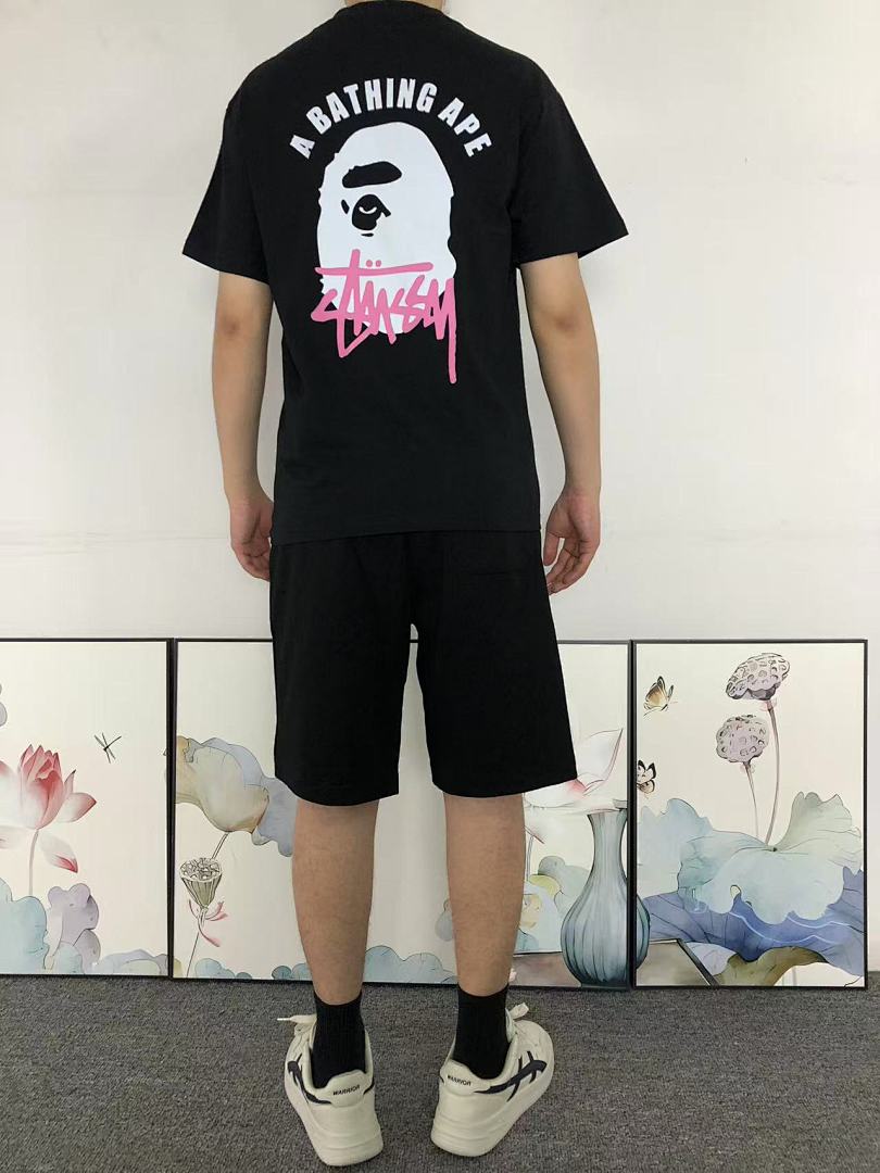 Bape 85 BAPE STUSSY T-SHIRT 4105171717 (Im 170Cm 60Kg I Wear Size S In The Phot) - Image 4