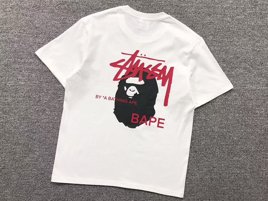 Bape 79 BAPE STUSSY T-SHIRT 411181842 (Im 170Cm 57Kg I Wear Size S In The Phot) - Image 13