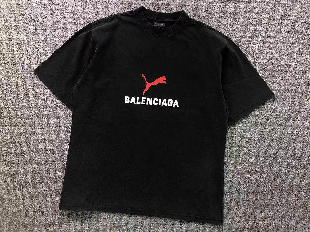 Balenciaga 128 B⭐L⭐⭐⭐IA⭐A PUMA T-SHIRT 42042607163 (Im 170Cm 60Kg I Wear Size XS In The Phot) - Image 6