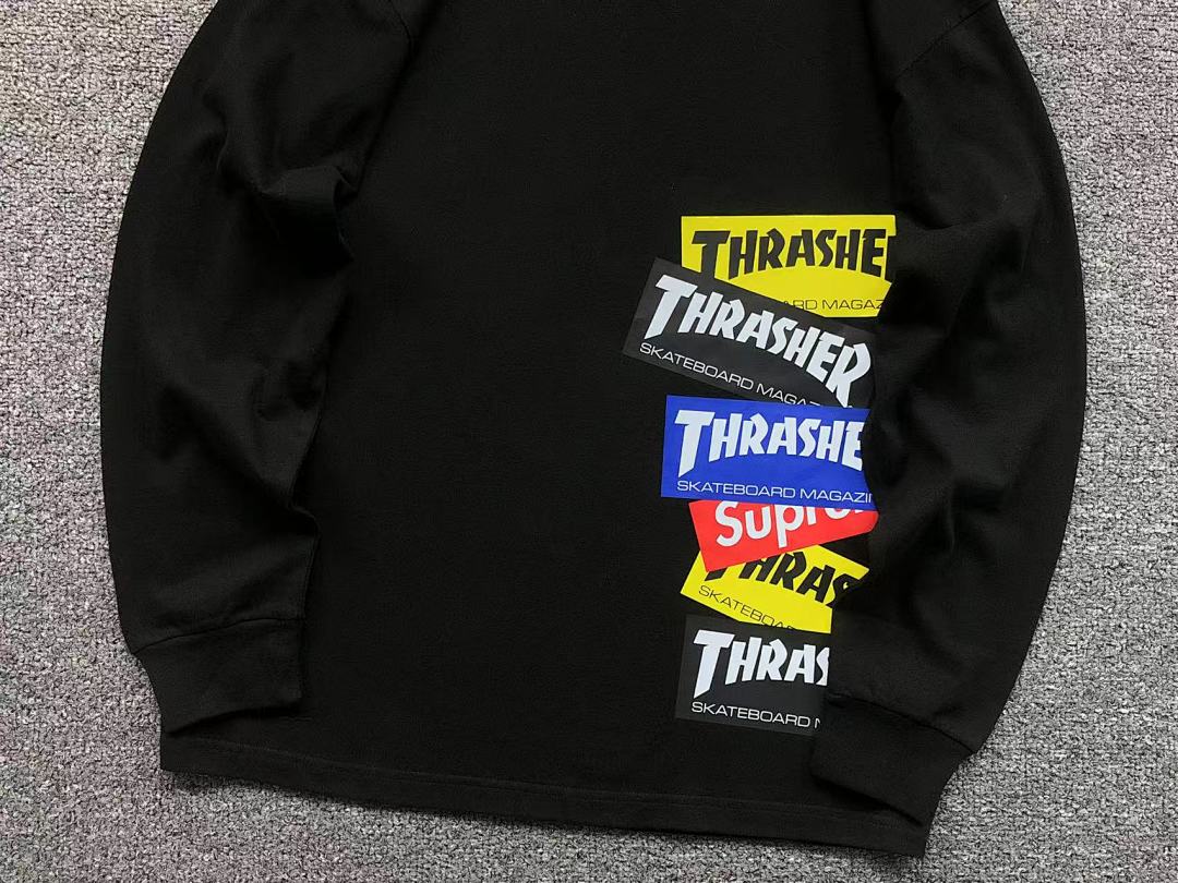Supreme 108 S⭐⭐R⭐⭐E THRASHER LONG SLEEVED 1111050302 (Im 170Cm 60Kg I Wear Size L In The Phot) - Image 21