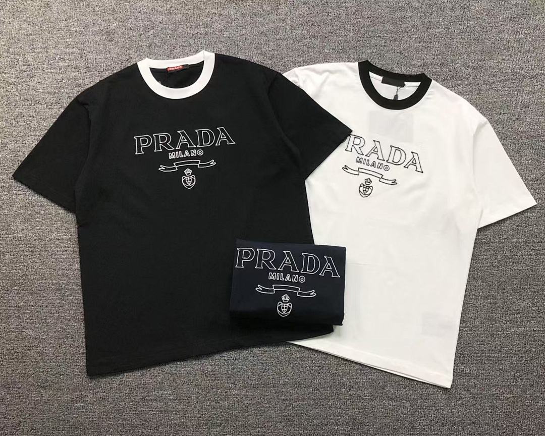 Prada 115 P⭐A⭐A T-SHIRT 520120320 (Im 170Cm 60Kg I Wear Size M In The Phot) - Image 5