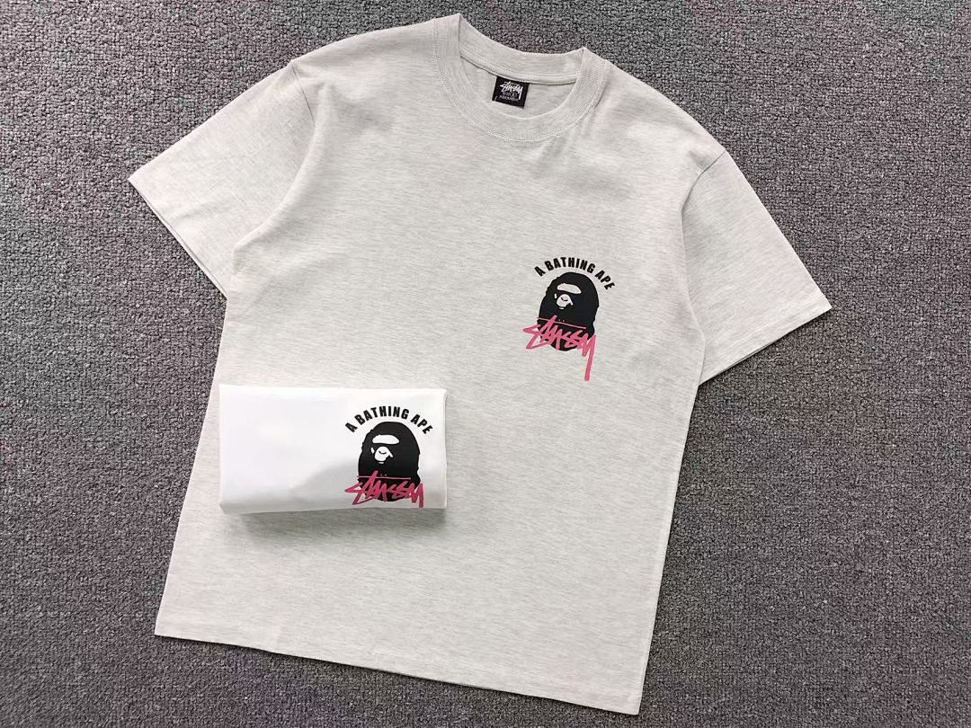 Bape 85 STUSSY BAPE T-SHIRT 3104151931 (Im 170Cm 60Kg I Wear Size S In The Phot) - Image 16