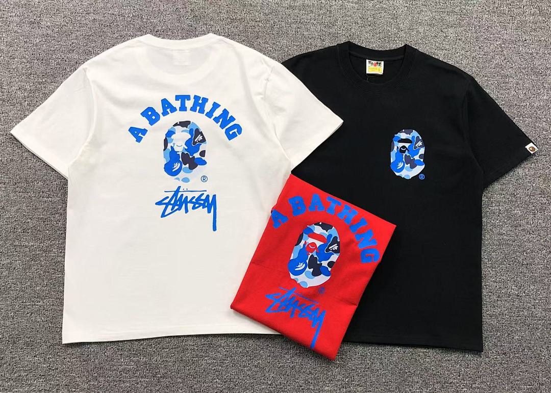 Bape 79 BAPE STUSSY T-SHIRT 411183042 (Im 170Cm 57Kg I Wear Size S In The Phot) - Image 5