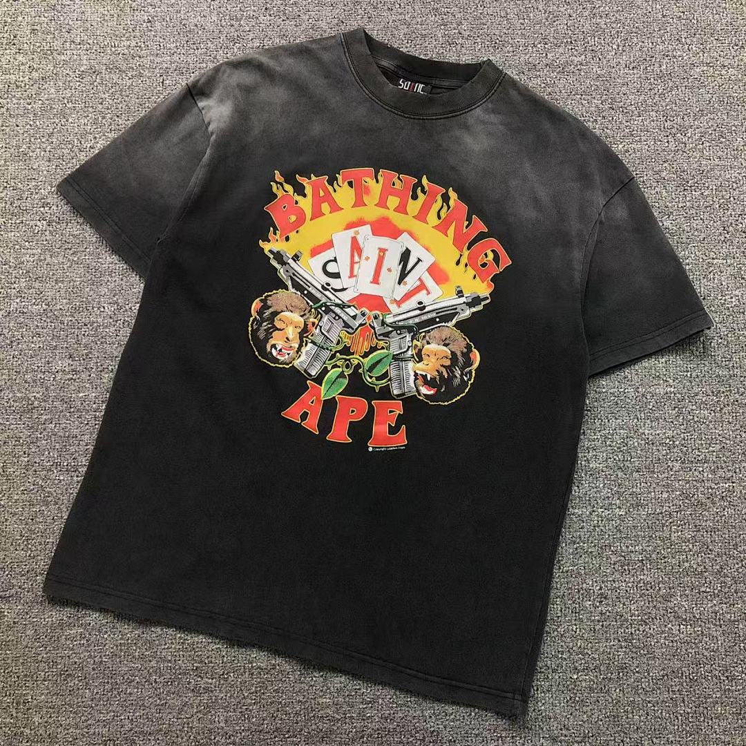 Bape 115 SAINT MICHAEL BAPE T-SHIRT SMA036 3203143717 (Im 170Cm 60Kg I Wear Size S In The Phot)