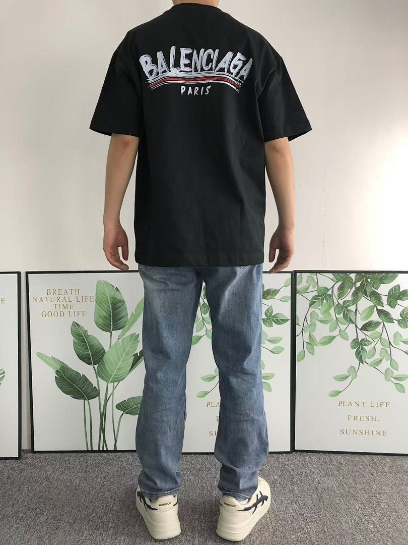 Balenciaga 115 B⭐L⭐⭐⭐IA⭐A T-SHIRT 412200821 (Im 170Cm 57Kg I Wear Size M In The Phot) - Image 4