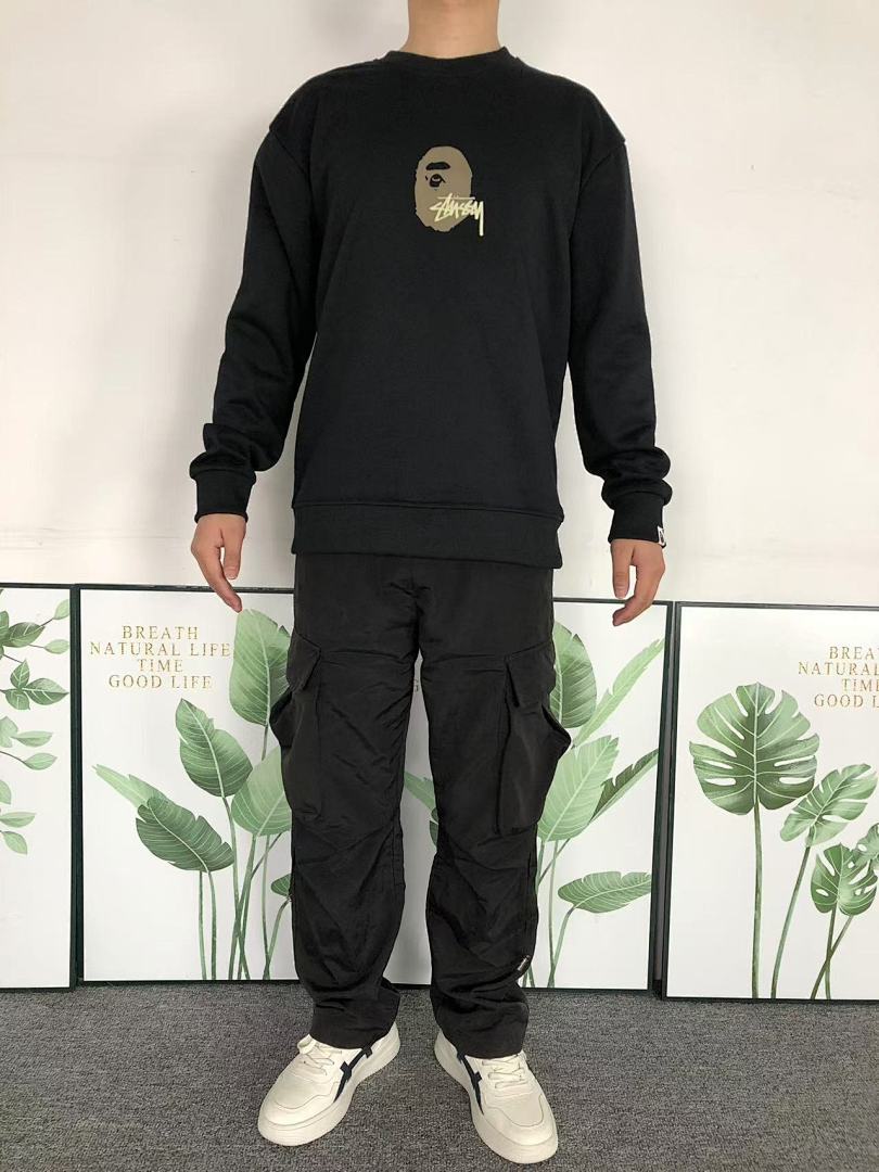 Bape 125 BAPE STUSSY HOODIE 4111281117 (Im 170Cm 55Kg I Wear Size S In The Phot) - Image 3