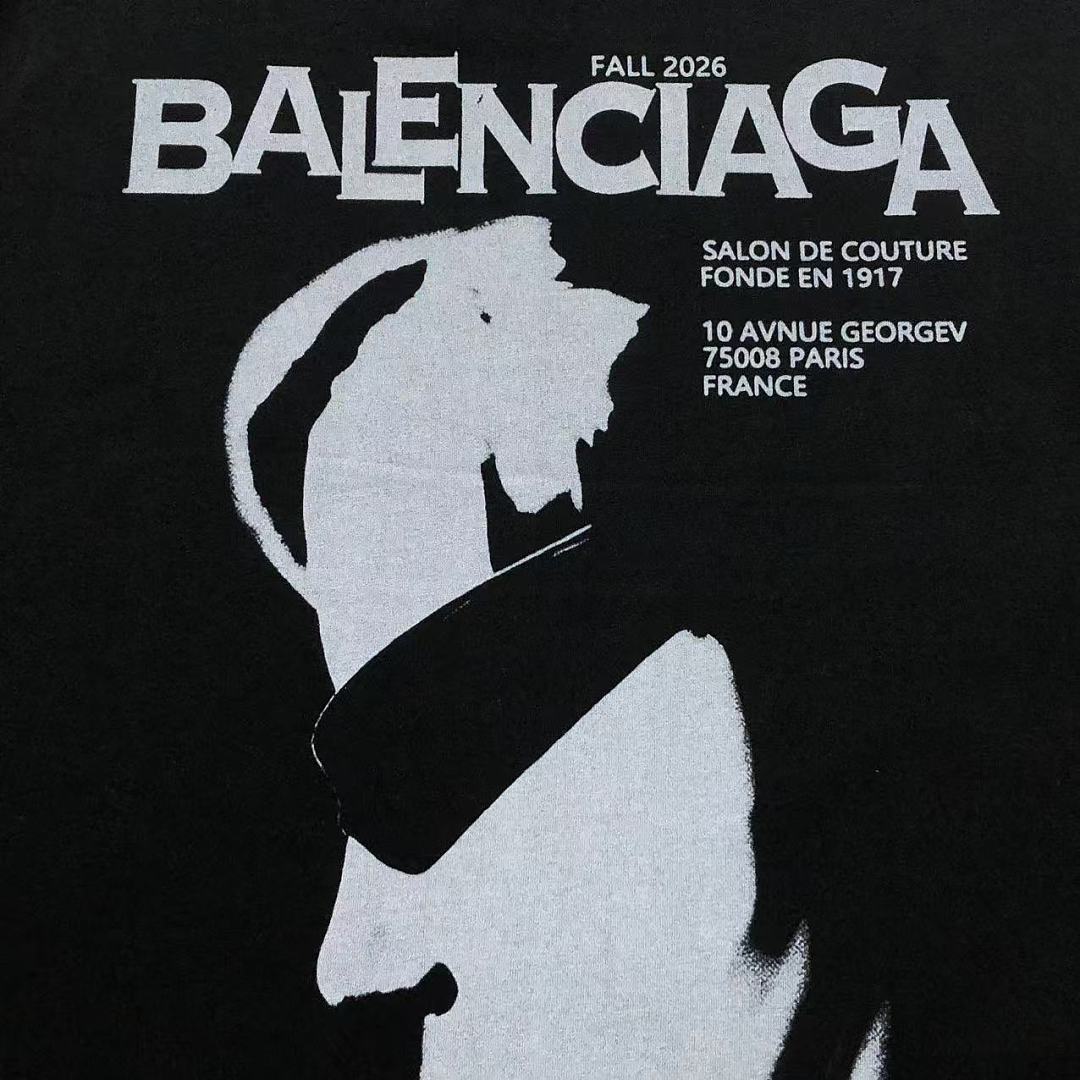 Balenciaga 128 B⭐L⭐⭐⭐IA⭐A T-SHIRT 42052103163 (Im 170Cm 60Kg I Wear Size XS In The Phot) - Image 9