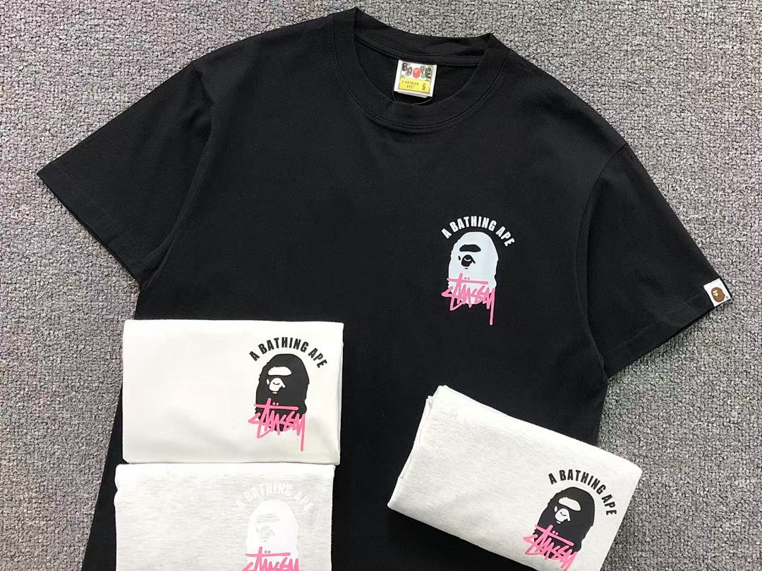 Bape 85 BAPE STUSSY T-SHIRT 4105171717 (Im 170Cm 60Kg I Wear Size S In The Phot) - Image 23