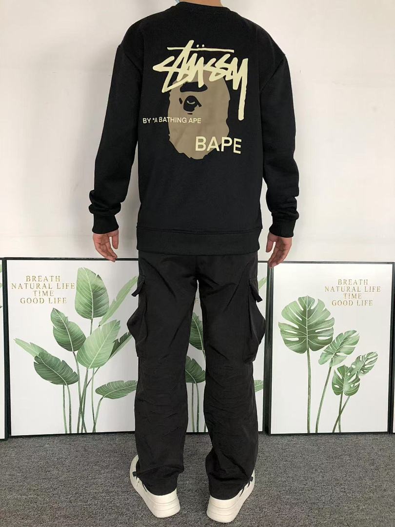 Bape 125 BAPE STUSSY HOODIE 4111281117 (Im 170Cm 55Kg I Wear Size S In The Phot) - Image 4