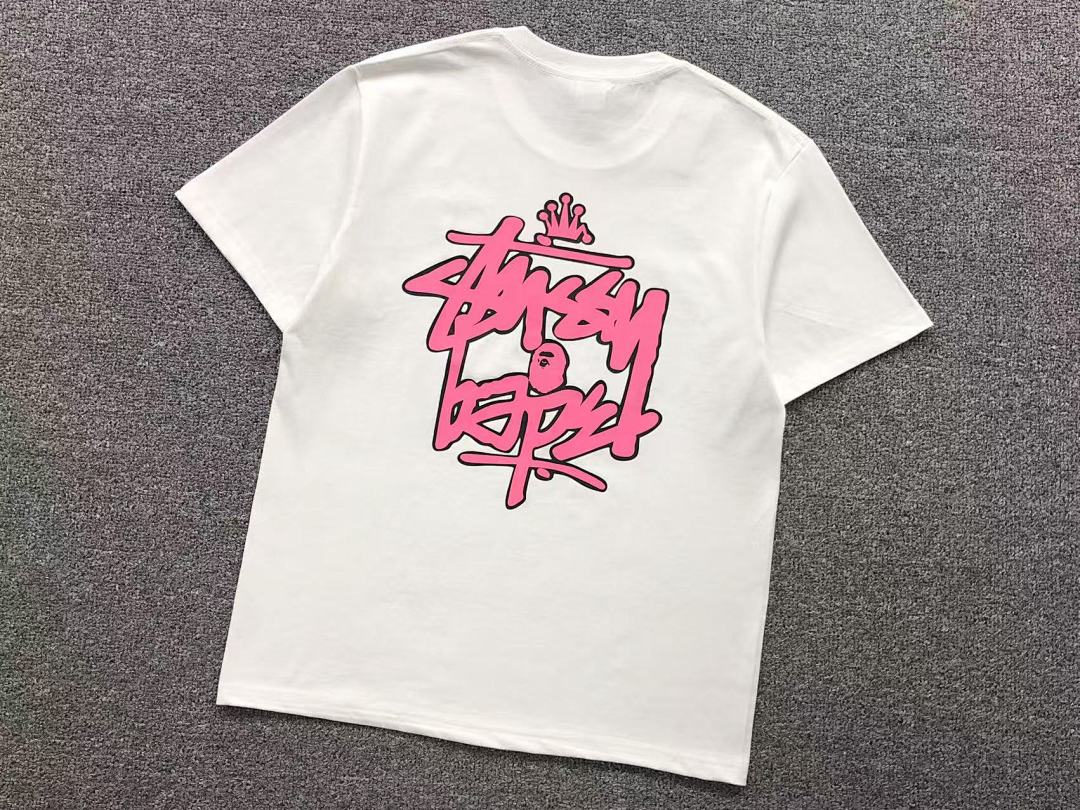 Bape 79 BAPE STUSSY T-SHIRT 411183142 (Im 170Cm 57Kg I Wear Size S In The Phot) - Image 13