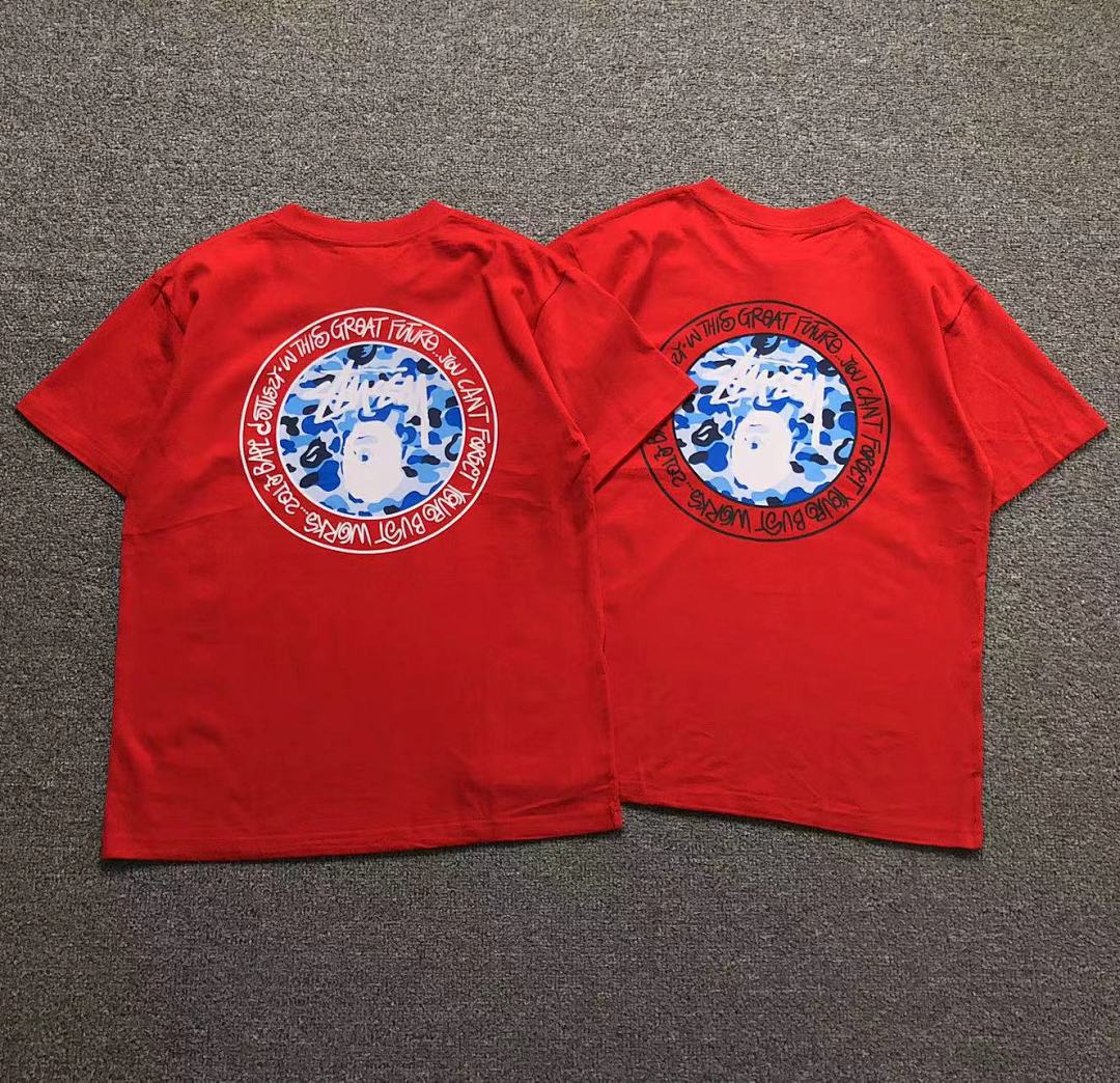 Bape 78 BAPE STUSSY T-SHIRT 1102090142 (Im 170Cm 57Kg I Wear Size S In The Phot)