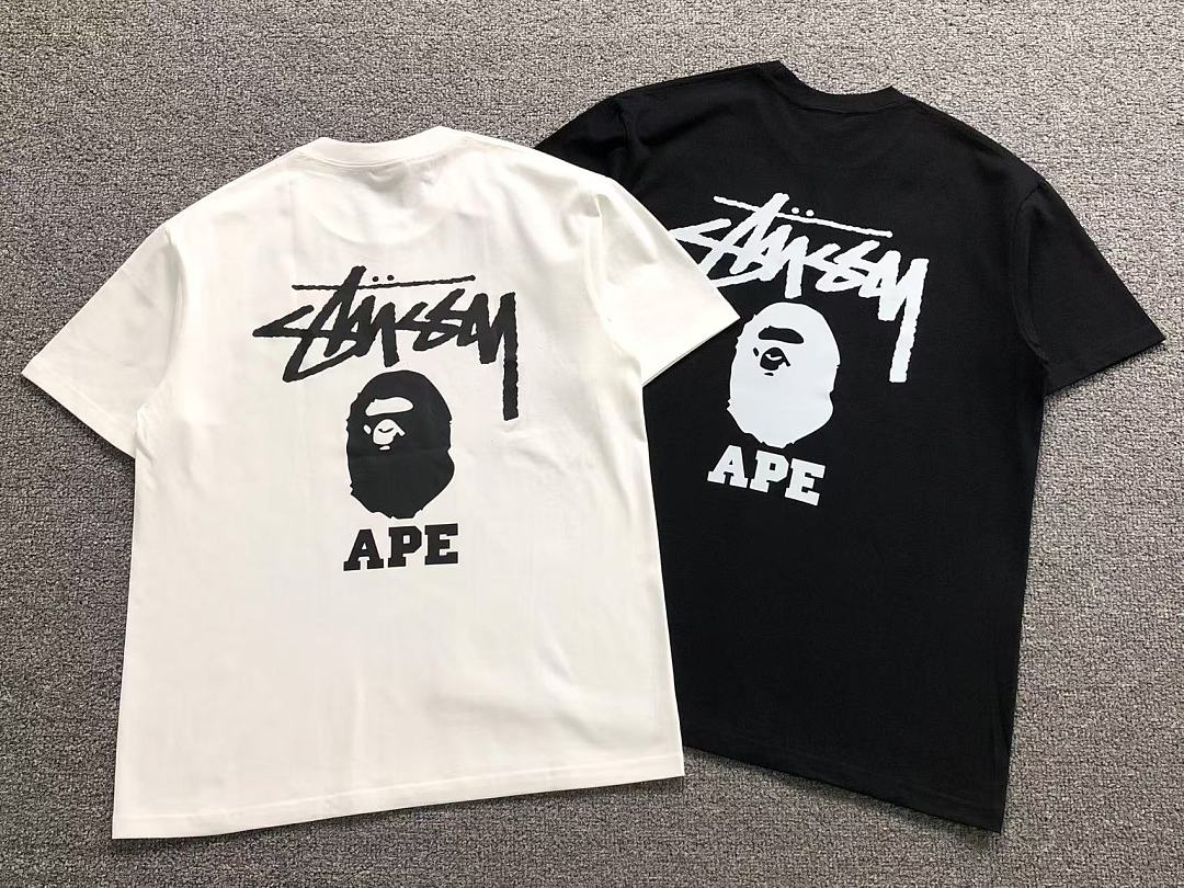 Bape 85 BAPE STUSSY T-SHIRT 124150231 (Im 170Cm 60Kg I Wear Size M In The Phot) - Image 5