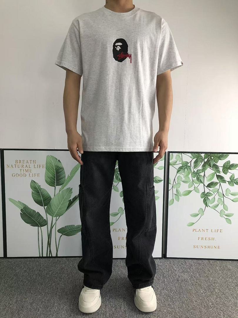 Bape 79 BAPE STUSSY T-SHIRT 411181842 (Im 170Cm 57Kg I Wear Size S In The Phot) - Image 3