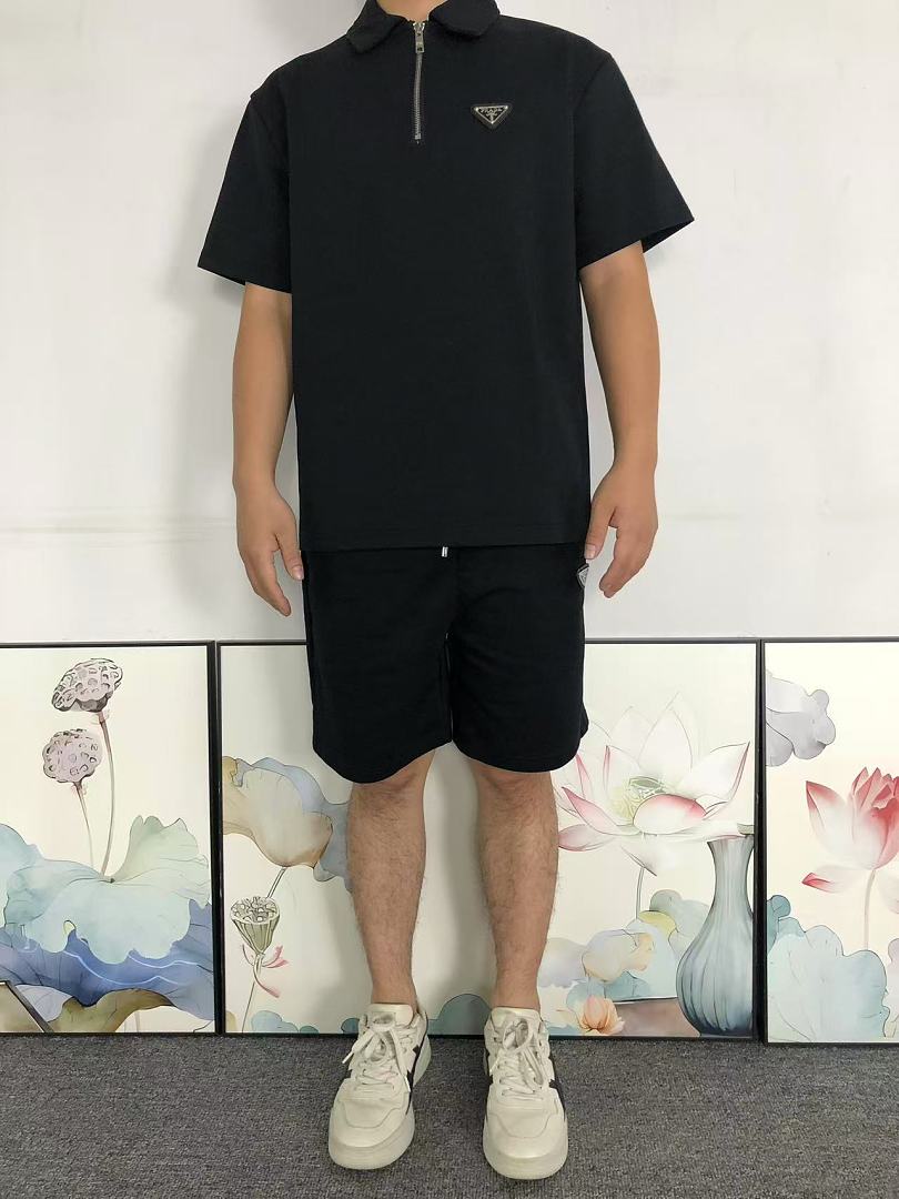 Prada 218 P⭐A⭐A POLO SHORTS 52072403147 (Im 170Cm 60Kg I Wear Size L In The Phot) - Image 4