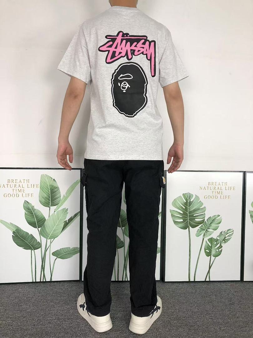 Bape 78 BAPE STUSSY T-SHIRT 1102091542 (Im 170Cm 55Kg I Wear Size S In The Phot) - Image 4