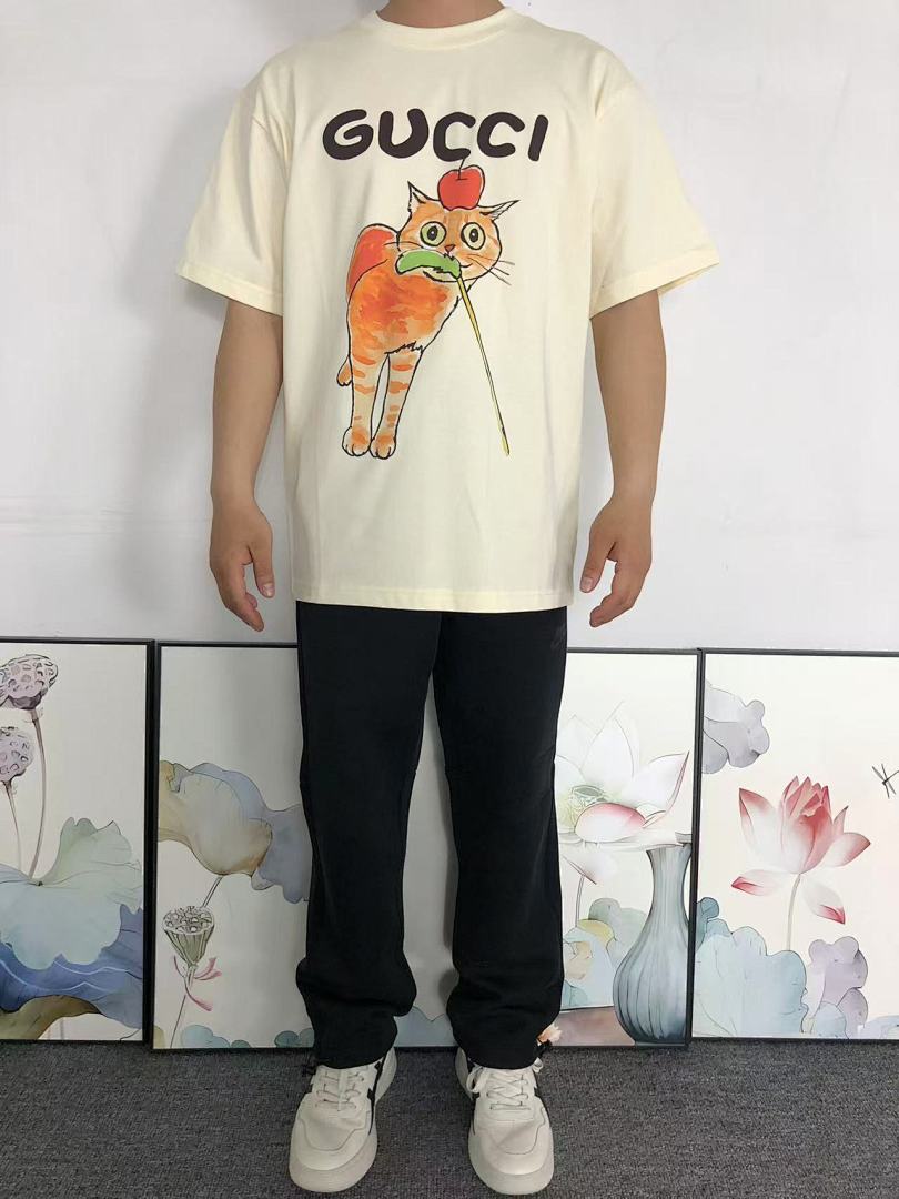 Gucci 85 G⭐C⭐I T-SHIRT 5231957101 (Im 170Cm 60Kg I Wear Size S In The Phot) - Image 3