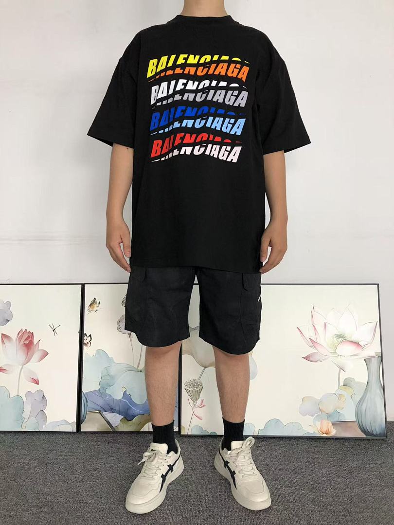 Balenciaga 108 B⭐L⭐⭐⭐IA⭐A T-SHIRT 41081920133 (Im 170Cm 60Kg I Wear Size XL In The Phot) - Image 3