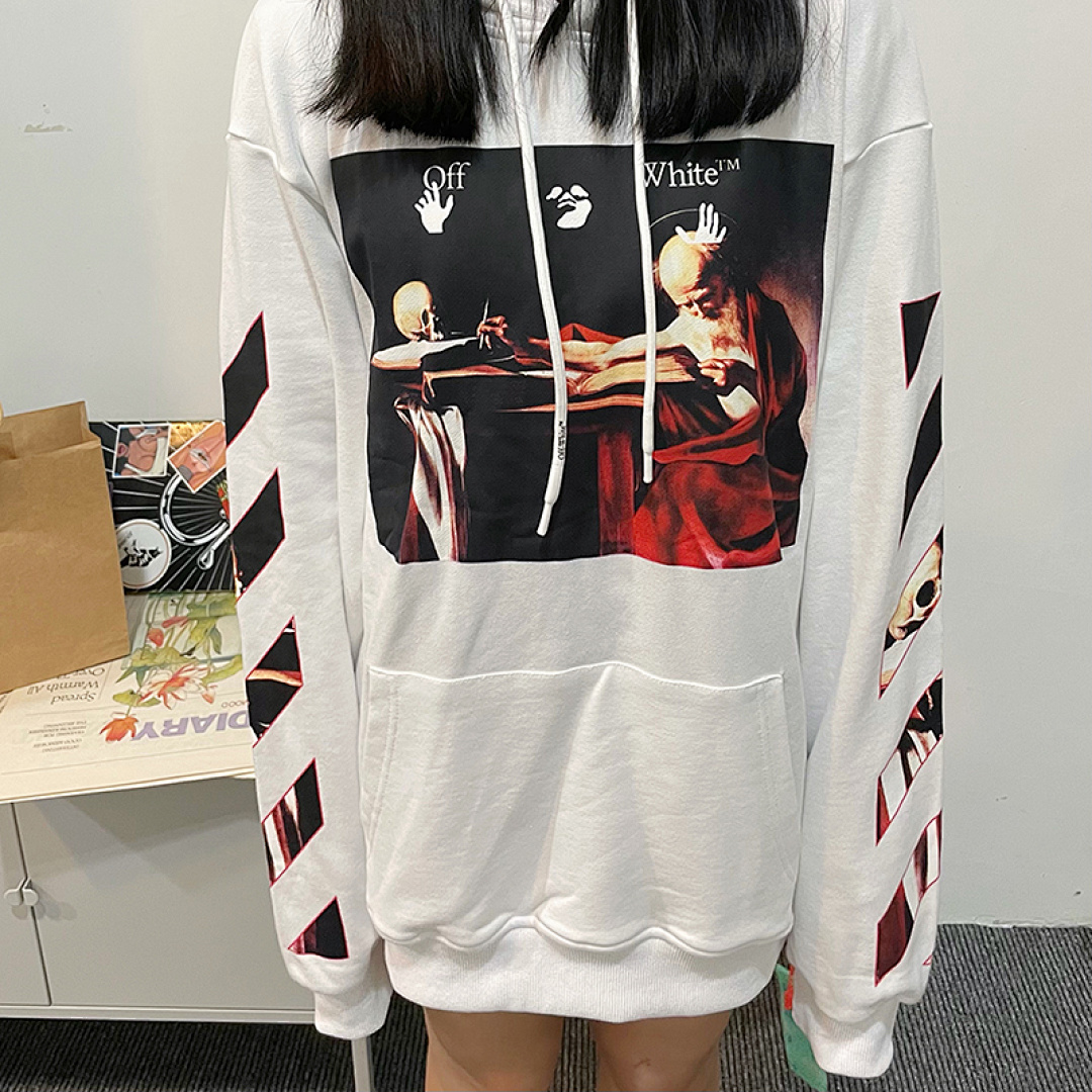 Off-White 129 OFF-WHITE (WHITE HOODIE) - Image 45