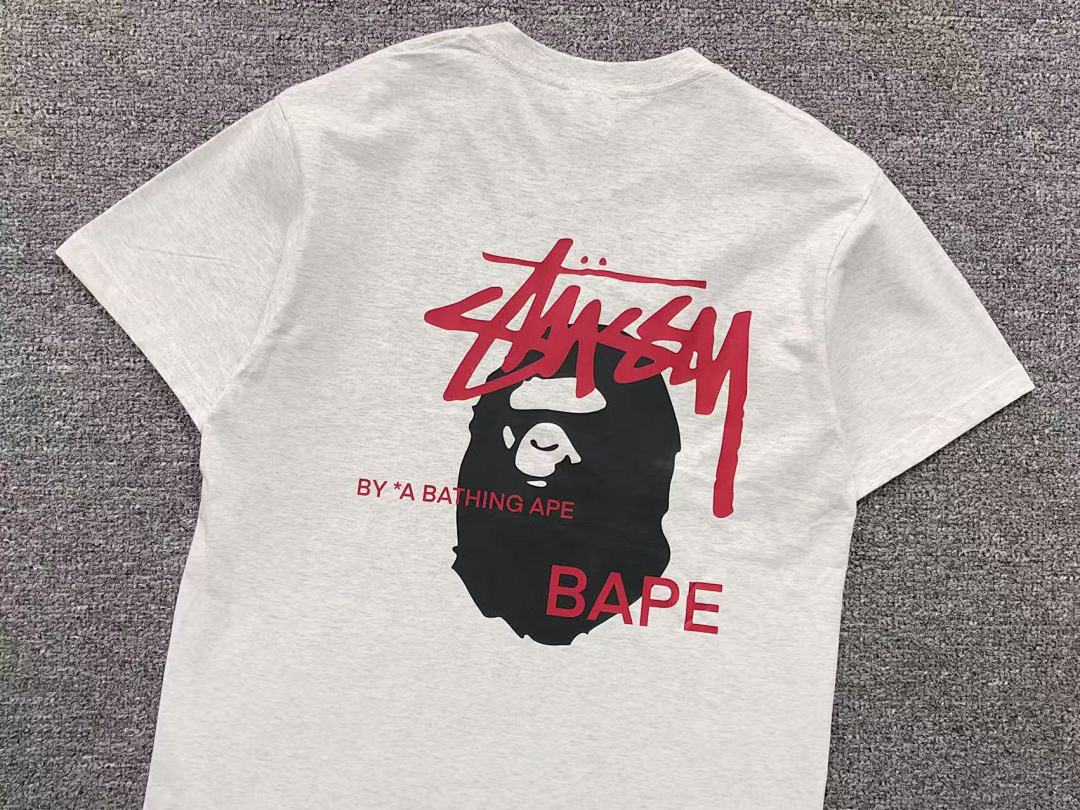 Bape 79 BAPE STUSSY T-SHIRT 411181842 (Im 170Cm 57Kg I Wear Size S In The Phot) - Image 11