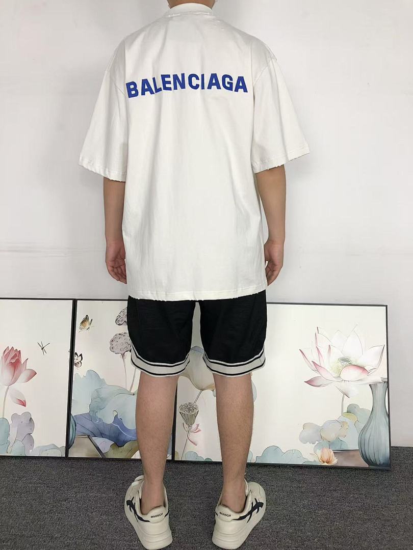 Balenciaga 128 B⭐L⭐⭐⭐IA⭐A T-SHIRT 3108082221 (Im 170Cm 60Kg I Wear Size S In The Phot) - Image 4
