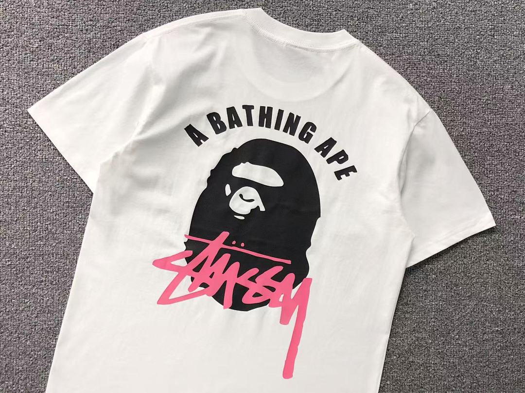 Bape 85 STUSSY BAPE T-SHIRT 3104151931 (Im 170Cm 60Kg I Wear Size S In The Phot) - Image 8