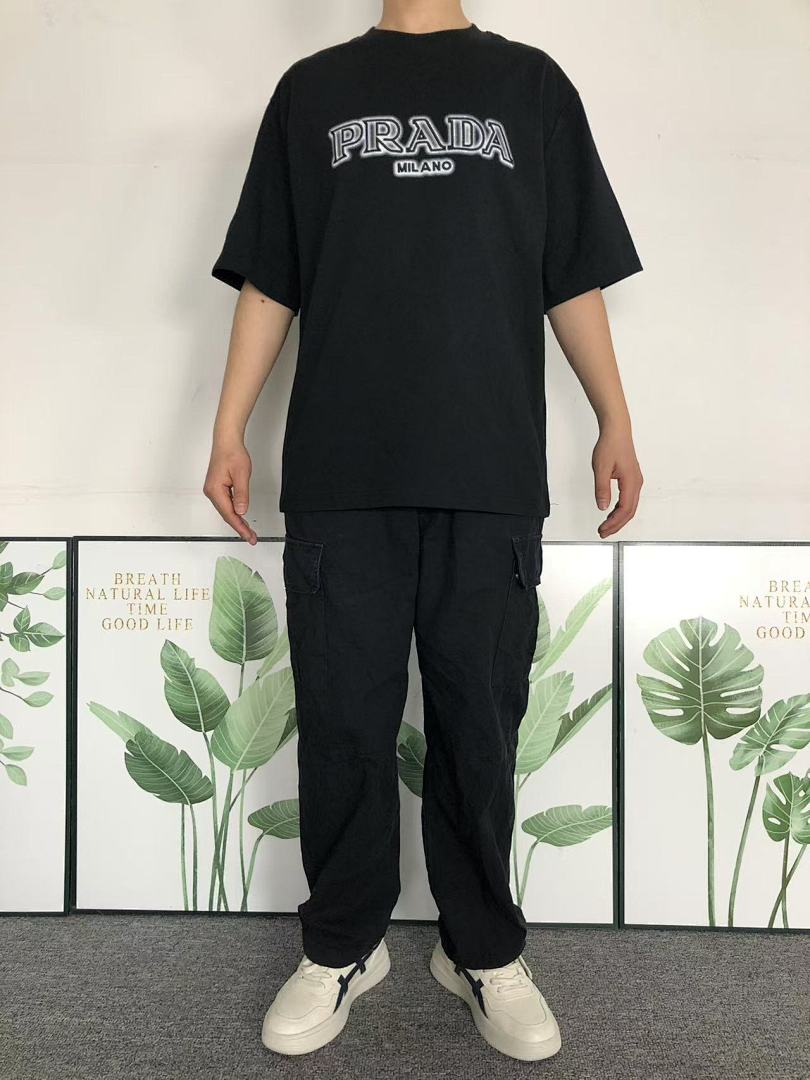 Prada 108 P⭐A⭐A T-SHIRT 311212303 (Im 170Cm 57Kg I Wear Size S In The Phot) - Image 3