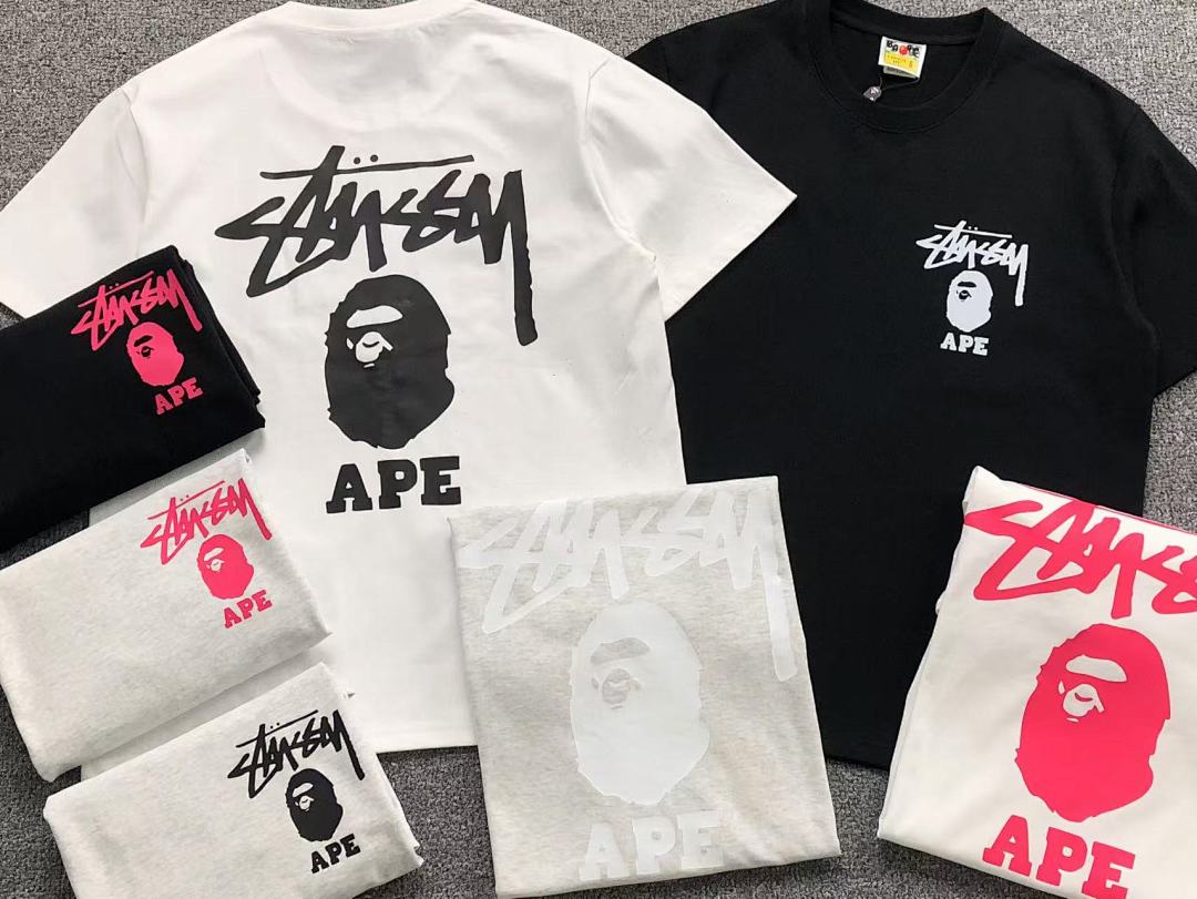 Bape 79 BAPE STUSSY T-SHIRT 411182242 (Im 170Cm 57Kg I Wear Size S In The Phot) - Image 6