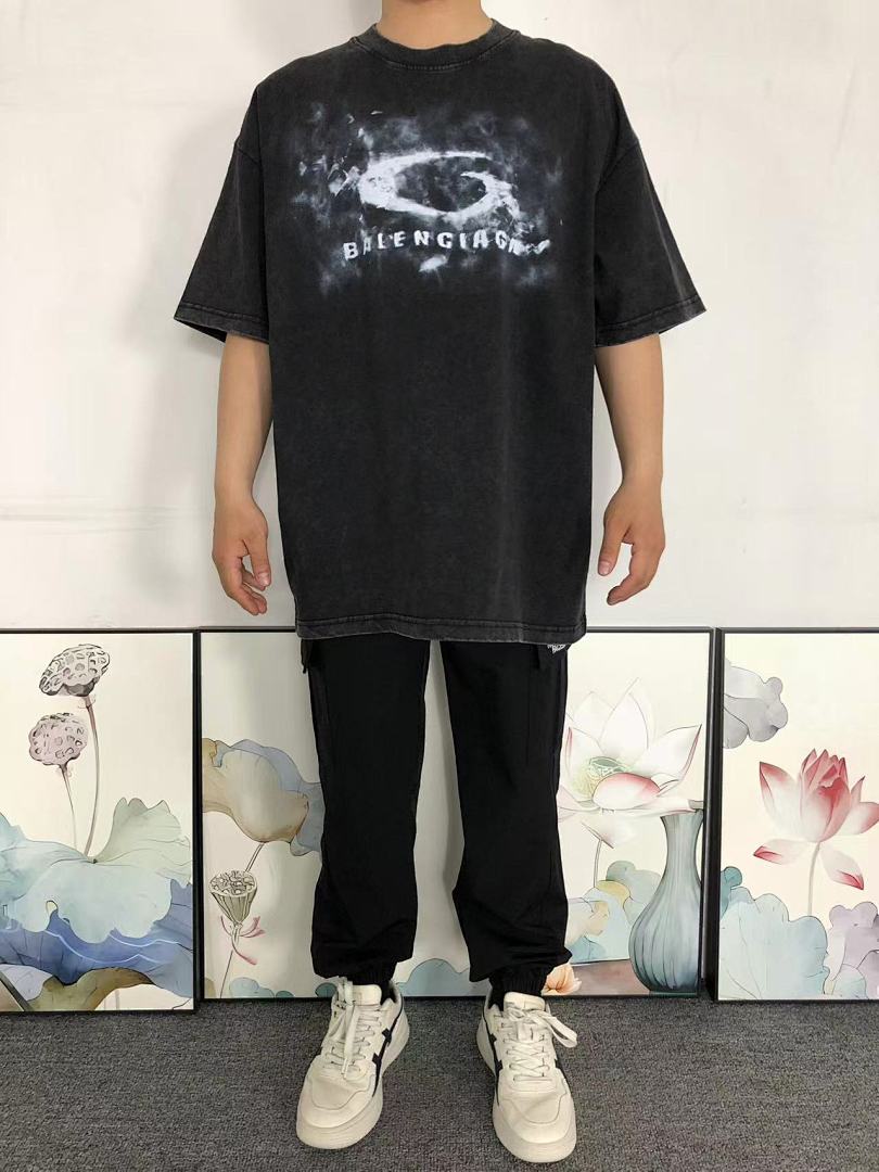 Balenciaga 168 B⭐L⭐⭐⭐IA⭐A T-SHIRT 2203182205 (Im 170Cm 60Kg I Wear Size M In The Phot) - Image 3