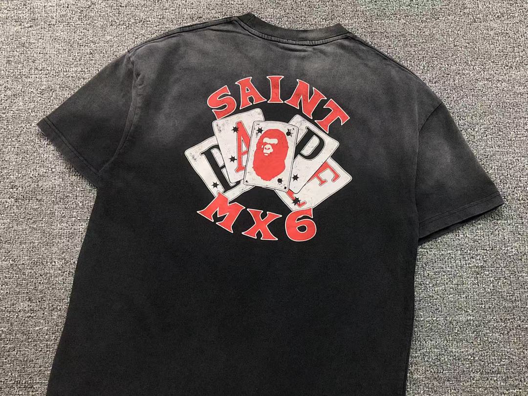 Bape 115 SAINT MICHAEL BAPE T-SHIRT SMA036 3203143717 (Im 170Cm 60Kg I Wear Size S In The Phot) - Image 12