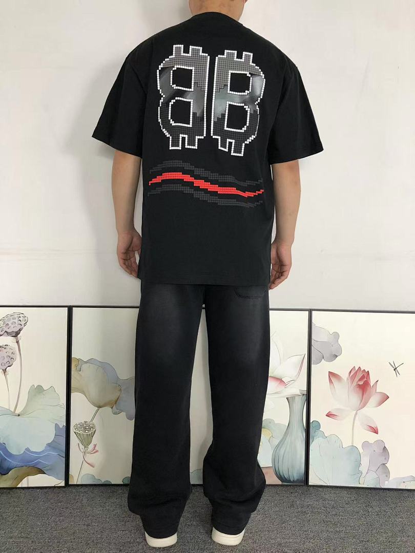 Balenciaga 115 B⭐L⭐⭐⭐IA⭐A T-SHIRT 520123020 (Im 170Cm 60Kg I Wear Size M In The Phot) - Image 4