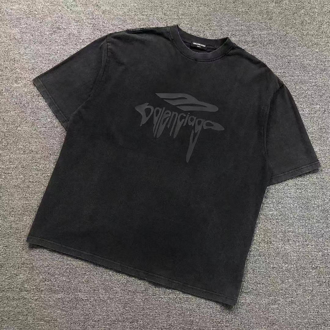 Balenciaga 98 B⭐L⭐⭐⭐IA⭐A T-SHIRT 5212207136 (Im 170Cm 60Kg I Wear Size M In The Phot)