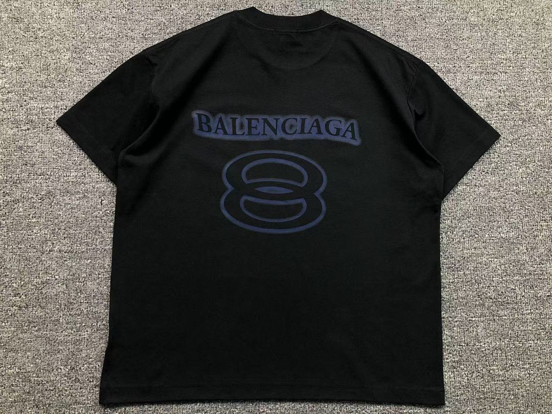 Balenciaga 125 B⭐L⭐⭐⭐IA⭐A T-SHI0RT 503161377 (Im 170Cm 60Kg I Wear Size S In The Phot) - Image 7