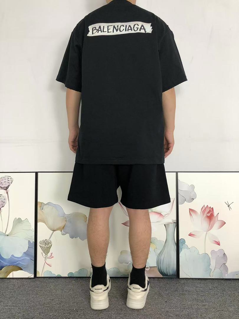 Balenciaga 115 B⭐L⭐⭐⭐IA⭐A T-SHIRT 42042203156 (Im 170Cm 60Kg I Wear Size 1 In The Phot) - Image 4