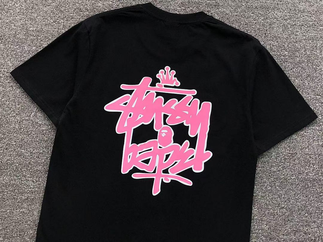 Bape 79 BAPE STUSSY T-SHIRT 411183142 (Im 170Cm 57Kg I Wear Size S In The Phot) - Image 9