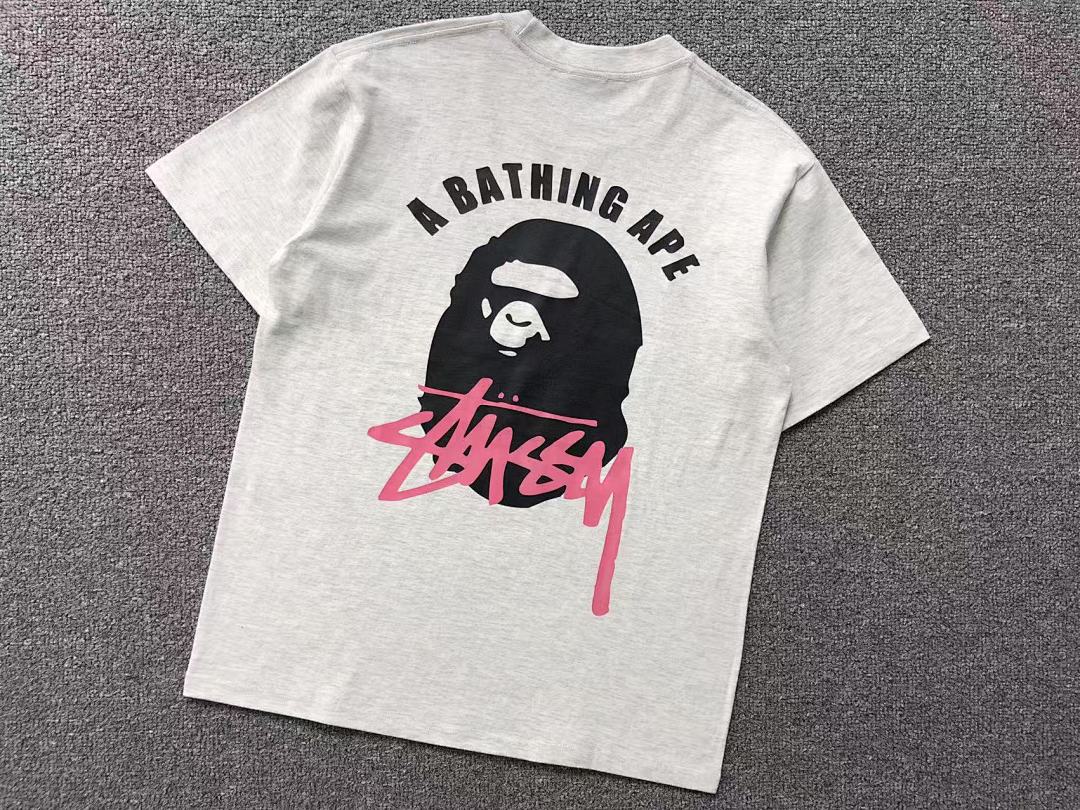 Bape 85 STUSSY BAPE T-SHIRT 3104151931 (Im 170Cm 60Kg I Wear Size S In The Phot) - Image 11