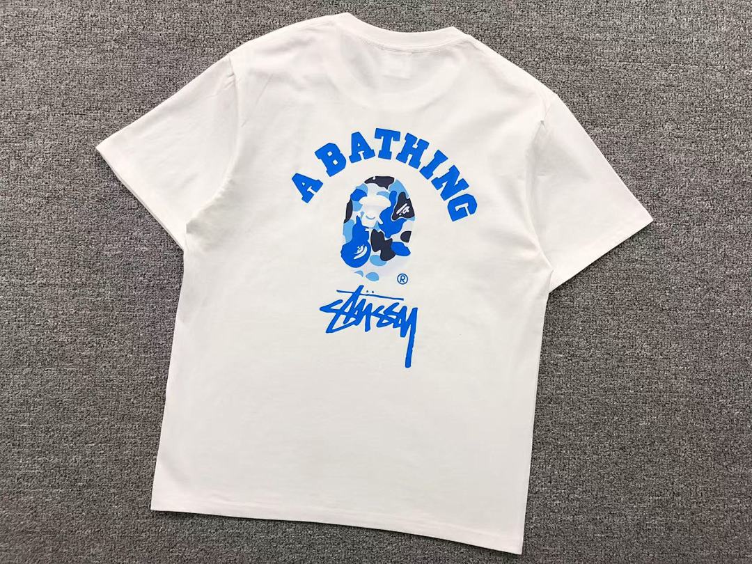 Bape 79 BAPE STUSSY T-SHIRT 411183042 (Im 170Cm 57Kg I Wear Size S In The Phot) - Image 7