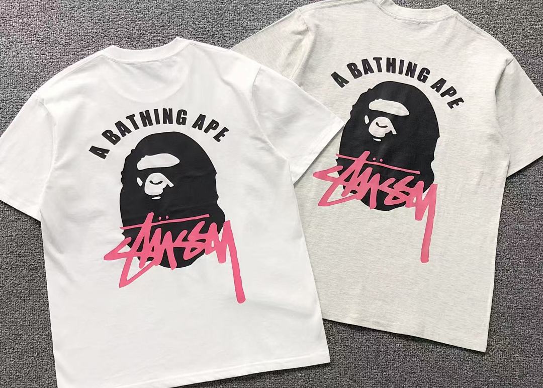 Bape 85 STUSSY BAPE T-SHIRT 3104151931 (Im 170Cm 60Kg I Wear Size S In The Phot) - Image 6