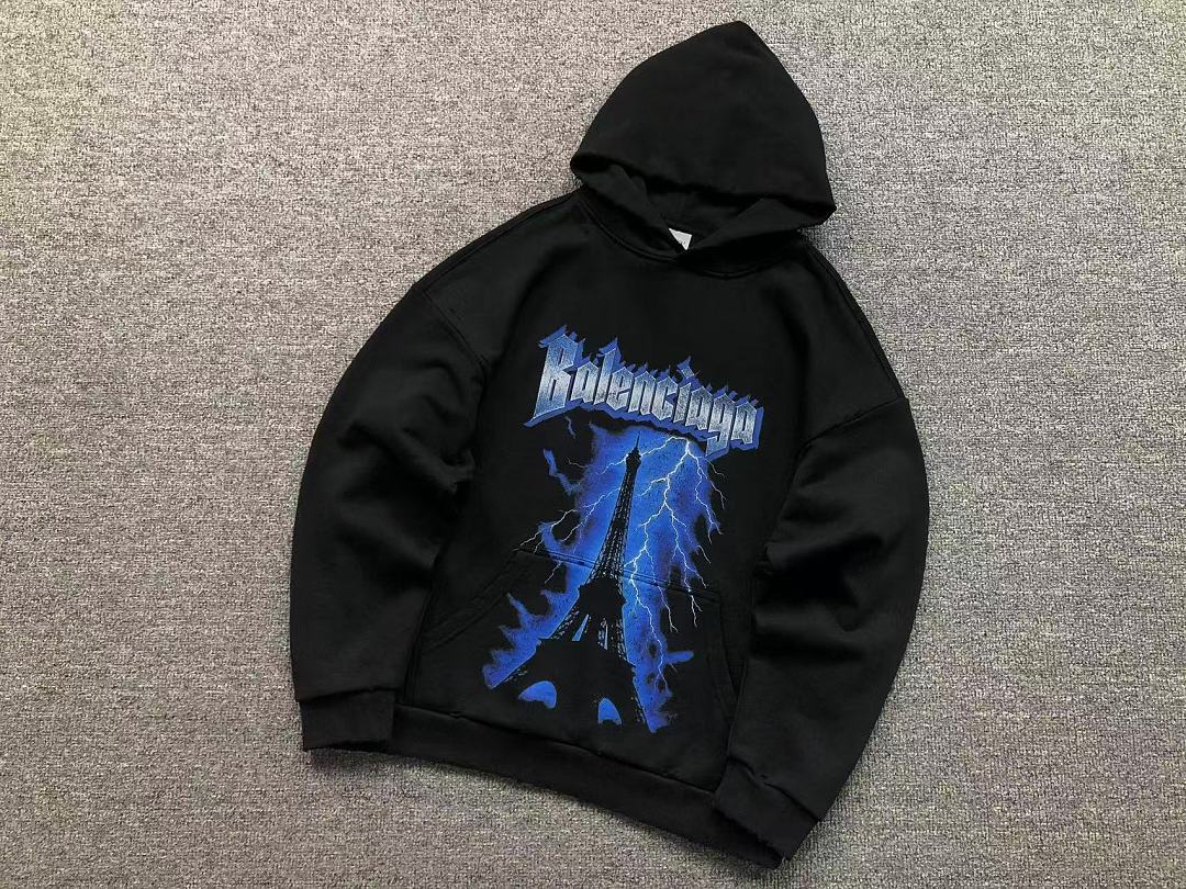 Balenciaga 235 B⭐L⭐⭐⭐IA⭐A HOODIE 42082924163 (Im 170Cm 60Kg I Wear Size S In The Phot) - Image 6
