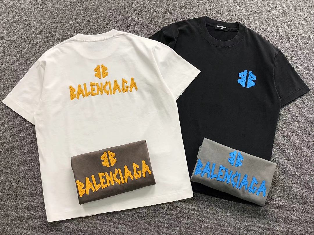 Balenciaga 128 B⭐L⭐⭐⭐IA⭐A T-SHIRT 42042909133 (Im 170Cm 60Kg I Wear Size 2XL In The Phot) - Image 5