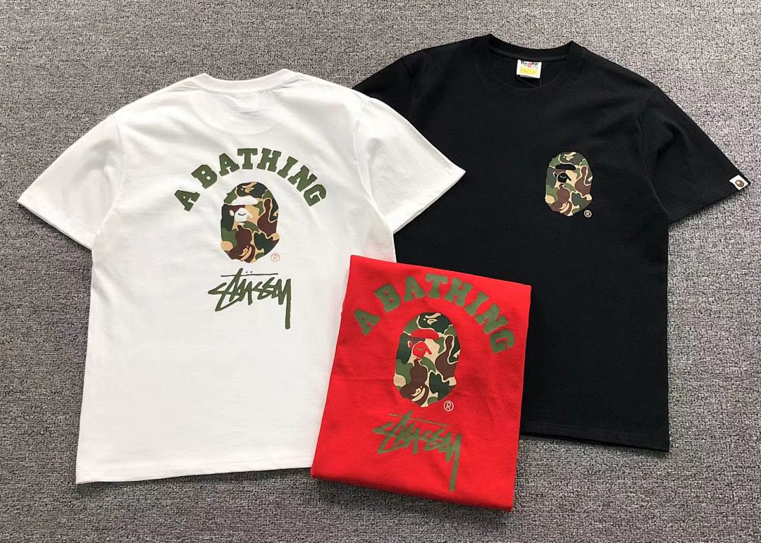 Bape 78 BAPE STUSSY T-SHIRT 411182442 (Im 170Cm 57Kg I Wear Size S In The Phot) - Image 5