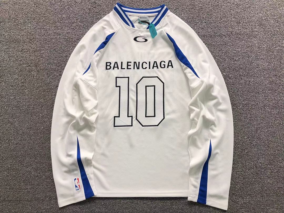 Balenciaga 258 B⭐L⭐⭐⭐IA⭐A NBA BASKETBALL LONG SLEEVED 1242008159 (Im 170Cm 60Kg I Wear Size XS In The Phot) - Image 7